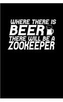 Where there is beer there will be a Zookeeper: Hangman Puzzles - Mini Game - Clever Kids - 110 Lined pages - 6 x 9 in - 15.24 x 22.86 cm - Single Player - Funny Great Gift