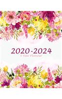 2020-2024 5 Year Planner: Girly Pink, 60 Months Appointment Calendar, Business Planners, Agenda Schedule Organizer Logbook and Journal With Holidays and inspirational Quotes