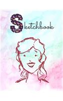 Sketchbook: 8.5X11 inches notebook, blank page journal, 100 pages plank paper for sketcher, kids, boys, girls, men, women, for drawing, coloring, pastel, sketch