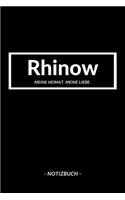 Rhinow: Notizbuch / Notizblock A5 Punktraster - 120 Seiten Notizblock / Journal / Notebook für deine Stadt