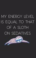 My Energy Level is Equal to That of a Sloth on Sedatives