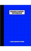 Graph Paper Notebook. 1 Inch Graph Paper: Grid Notebook/Grid Paper Journal 8.5x11 in. Deep Blue