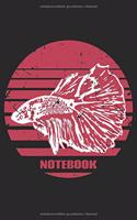 Notebook: Dieses Notizbuch / Skizzenbuch gefällt jedem Fan von Siamesischen Kampffischen / Betta Splendens Punktkariert Tolles Geschenk für alle Aquaristik-Li