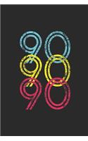 90 90 90: Dotted Bullet Notebook (6" x 9" - 120 pages) Awesome 90er Themed Notebook for Daily Journal, Diary, and Gift
