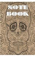 Notebook: Sugar Skull - Day of the Dead - Composition Book . Cornell Notes - Brown Bag Sugar Skull