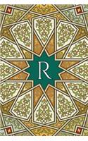 Monogram R Blank Book: Notebook Journal Diary Art Sketch(18 Arabesque Two 150 Blank)