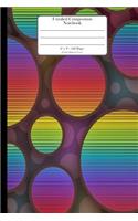 Unruled Composition Notebook. 6" x 9". 120 Pages. Circles Pattern Cover