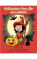 Halloween Fun for Allison Activity Book