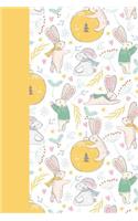 Notebook: Christmas Rabbit Pattern Designed Cover: Dotted Grid, (6 X 9)