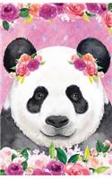 Bullet Journal for Animal Lovers Cute Panda in Flowers: 162 Numbered Pages with 150 Dot Grid Pages, 6 Index Pages and 2 Key Pages in Easy to Carry 5.5 X 8.5 Size.