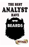 Sketchbook for Analysts with beards, 101+ blank pages, gift for bearded accountants men, sketching Journal Notebook for bearded boyfriend, husband and father