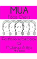 MUA Face Charts Portfolio Workbook for Makeup Artists Rhya Edition