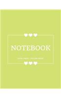 Notebook Extra Large: Yellow Green: Notebook 8.5 X 11: Notebook 400 Pages