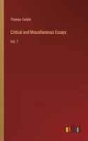 Critical and Miscellaneous Essays: Vol. 7