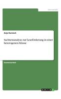 Sachtextanalyse zur Leseförderung in einer heterogenen Klasse