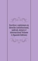 Escritos y opiniones en derecho constitucional, judicial, minero e internacional Volume 2 (Spanish Edition)