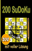 200 SuDoKu: Schwer bis Extrem Sudoku Puzzle Bücher für Erwachsene mit Lösung