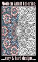 Modern Adult Coloring Easy & Hard Designs