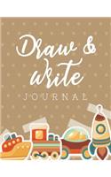 Draw & Write Journal: Fun Kids Draw & Write Composition Journal Notebook, Summer Activities Book 8.5 X 11 109 pages with blank line sheets and story space.