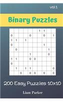 Binary Puzzles - 200 Easy Puzzles 10x10 vol.1