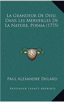 La Grandeur De Dieu, Dans Les Merveilles De La Nature, Poema (1775)