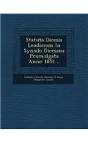 Statuta Dicesis Leodiensis in Synodo Dicesana Promulgata Anno 1851...