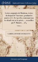 LETTRES ORIGINALES DE MIRABEAU,  CRITES