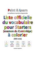 Liste officielle du vocabulaire pour Starters (examen de Cambridge)
