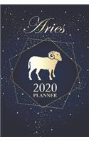 Aries 2020 Planner: Beautiful Astrological Horoscope Cover 12 Month Daily/Weekly/Monthly Planner Small 6"x9" Organizer Agenda Journal Gift for a Aries Star Sign