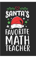 Santa's Favorite Math Teacher Calendar 2020