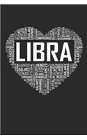 Libra Heart: 6x9 Ruled Notebook, Journal, Daily Diary, Organizer, Planner