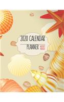 2020 Calendar Planner - Weekly / Monthly: Tropical Beaches Starfish & Shellfish Cover (1 Year) Personal & Business Organizer, Schedule, Agenda, Academic, Book Gifts For Women Men Teens Kids(1 Tropical Beaches Calendar)