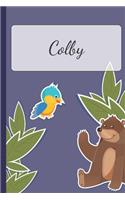 Colby: Personalized Notebooks - Sketchbook for Kids with Name Tag - Drawing for Beginners with 110 Dot Grid Pages - 6x9 / A5 size Name Notebook - Perfect a