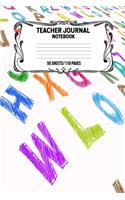 Teacher Journal Notebook 55 Sheets/110 Pages