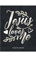 Jesus Loves Me 2020 Planner: Weekly Planner with Christian Bible Verses or Quotes Inside(93 Calendar Year 2020 January to December)