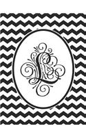 Monogram L 2018-2019 Coloring Academic Planner: Coloring Book Monthly and Weekly Black Chevron Student Calendar Planner 13 Months