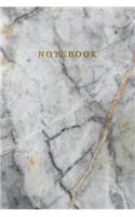 Notebook: Marble + Gold Quad Ruled 5 X 5 (.20