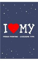 I Love My French Pointing - Gascogne Type Dog Breed Journal Notebook