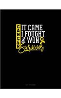 Cancer, It Came I Fought and Won - Survivor: 3 Column Ledger(735 3 Column Ledger)