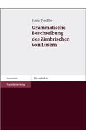 Grammatische Beschreibung Des Zimbrischen Von Lusern