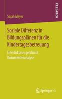 Soziale Differenz in Bildungsplänen Für Die Kindertagesbetreuung