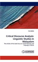 Critical Discourse Analysis: Linguistic Studies in Malayalam