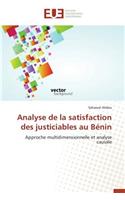 Analyse de la satisfaction des justiciables au bénin