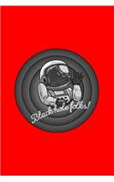 Black Hole Folks: Lined Journal - Black Hole Folks Funny Spaceman Galaxy Space Lover Gift - Red Ruled Diary, Prayer, Gratitude, Writing, Travel, Notebook For Men Wome
