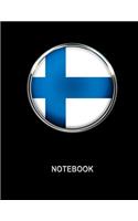 Notebook. Finland Flag Cover. Composition Notebook. College Ruled. 8.5 x 11. 120 Pages.