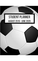 Student Planner August 2019- June 2020: Soccer Player Academic Agenda 8.5 x 11 in. August 2019 to June 2020 Daily Weekly Planner with Assignment and To-Do List