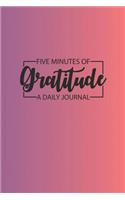 Daily Gratitude Journal 'Blue Red' - Five Minutes of Gratitude Diary - Happier Life Gratitude Notebook - Positivity Diary