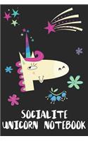 Socialite Unicorn Notebook