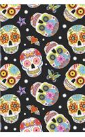 Day Of The Dead Pattern Sugar Skull Santa Muerte 27: Blank Lined Journal for Day Of The Dead Lovers
