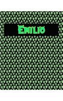 120 Page Handwriting Practice Book with Green Alien Cover Emilio